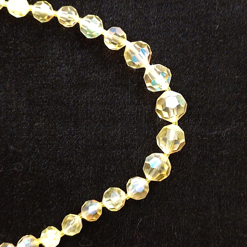 Vintage Amber Cut Crystal Necklace